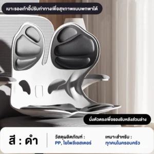 เบาะสุขภาพสีดำ เบาะพกพา ปรับท่านั่งให้ถูกต้อง ช่วยลดอาการปวดหลัง